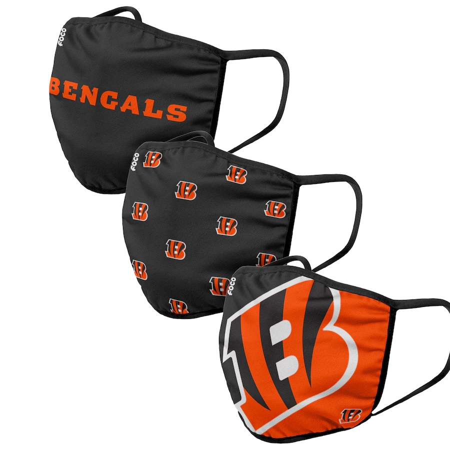 Cincinnati Bengals Adult Face Covering 3-PackDust mask with filter->arizona cardinals->NFL Jersey